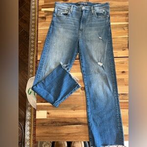 Joe’s cropped raw hem jeans
